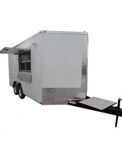 8.5' x 16' White Concession Food Trailer With Appliances -Cheap Concession Trailers Shop 56888wapp