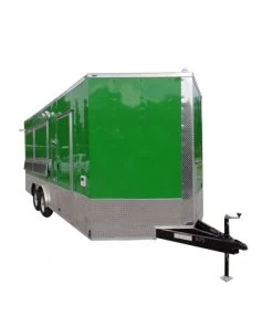 Cheap Concession Trailers Shop 28 8.5' x 14' Concession Food Trailer Lime Event Catering