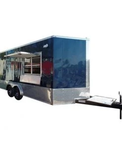 8.5' x 18' Concession Trailer Indigo Blue Food Event Catering