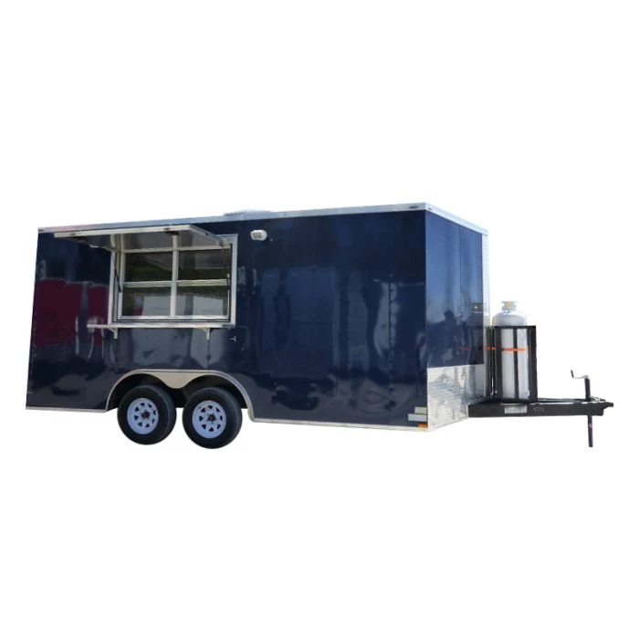 8.5' x 16' Concession Trailer Indigo Blue Food Event Catering 1 8.5' x 16' Concession Trailer Indigo Blue Food Event Catering