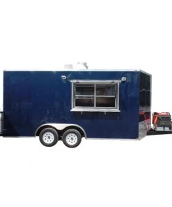 8.5' x 16' Concession Food Trailer Indigo Blue Event Catering