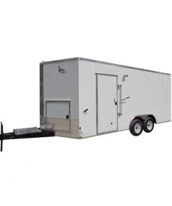 8.5' x 18' Concession Trailer White Food Event Catering
