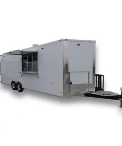 8.5' x 25' White Vending Concession Food Trailer