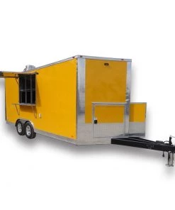 8.5' x 18' Penske Yellow Concession Food Trailer With Appliances