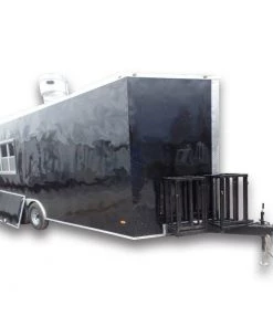 8.5' x 20' Black Food Event Concession Food Trailer