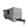 8.5' x 26' Dove Grey Flat Nose Concession Food Trailer
