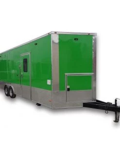 8.5' x 24' Lime Green Concession Food Trailer