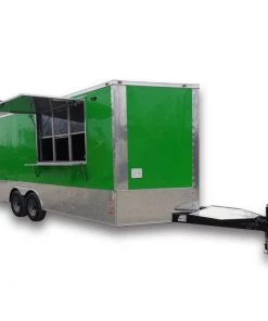 8.5' x 18' Lime Green Mexican Concession Food Trailer