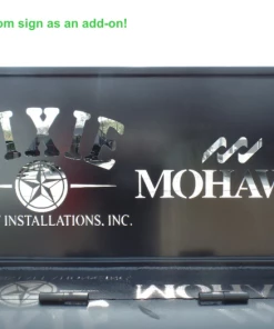 Smoker Trailer Pull Behind 5'x8' with Large Wood Cage -Cheap Concession Trailers Shop custom sign 1