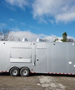 8.5' x 26' Silver Frost Concession Food Trailer with Appliances