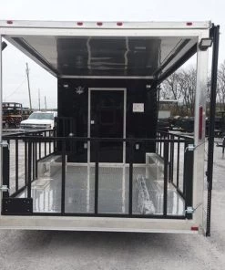 8.5' x 24' Black Porch Style BBQ Concession Food Trailer -Cheap Concession Trailers Shop dji 0461 1