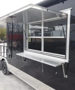 8.5' x 24' Black Porch Style BBQ Concession Food Trailer -Cheap Concession Trailers Shop dji 0464 1
