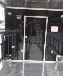 8.5' x 24' Black Porch Style BBQ Concession Food Trailer -Cheap Concession Trailers Shop dji 0466