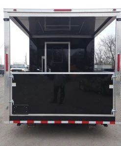 8.5' x 22' Black Porch Style Concession Food Trailer -Cheap Concession Trailers Shop dji 0635 2