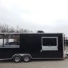 8.5' x 22' Black Porch Style Concession Food Trailer