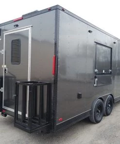 8.5' x 20' Charcoal Grey Concession Food Trailer -Cheap Concession Trailers Shop dji 0663 1