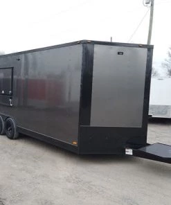 8.5' x 20' Charcoal Grey Concession Food Trailer