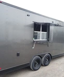 8.5' x 20' Charcoal Grey Concession Food Trailer -Cheap Concession Trailers Shop dji 0666 1
