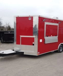 8.5' x 18' Red Elite Style Concession Food Trailer 33 8.5' x 18' Red Elite Style Concession Food Trailer -Cheap Concession Trailers Shop dji 0684 1