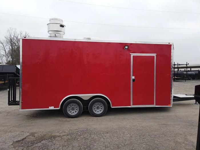 8.5' x 18' Red Elite Style Concession Food Trailer 9 8.5' x 18' Red Elite Style Concession Food Trailer - Image 9