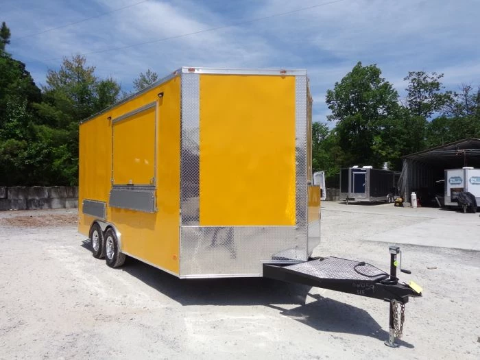 8.5' x 16' Yellow Food Concession Trailer 5 8.5' x 16' Yellow Food Concession Trailer - Image 5