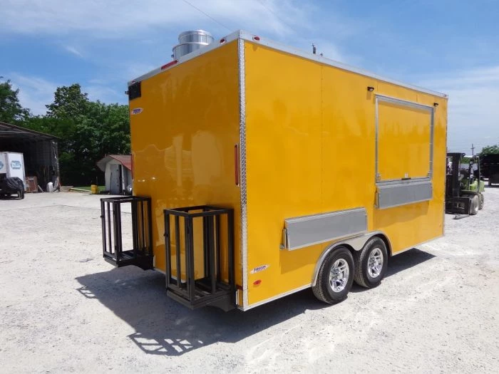 8.5' x 16' Yellow Food Concession Trailer 4 8.5' x 16' Yellow Food Concession Trailer - Image 4