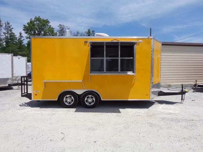 8.5' x 16' Yellow Food Concession Trailer 6 8.5' x 16' Yellow Food Concession Trailer - Image 6