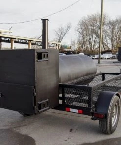 Smoker Trailer Pull Behind Wood 59"x 29" Charcoal Pit Wood Cage BBQ Cooker -Cheap Concession Trailers Shop dsc00438 4