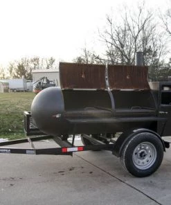 Smoker Trailer Pull Behind Wood 59"x 29" Charcoal Pit Wood Cage BBQ Cooker -Cheap Concession Trailers Shop dsc00446 2