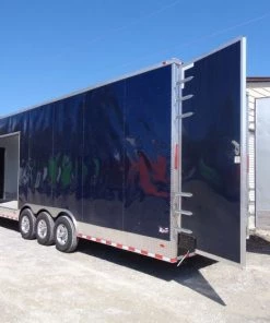 8.5' x 45' Indigo Blue Enclosed Gooseneck Trailer -Cheap Concession Trailers Shop dsc00555 3 1