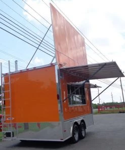 Concession Trailer Orange - 8.5' x 14' Catering Enclosed -Cheap Concession Trailers Shop dsc00672