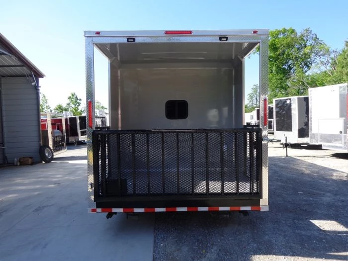 8.5' x 26' Dove Grey Flat Nose Concession Food Trailer 23 8.5' x 26' Dove Grey Flat Nose Concession Food Trailer - Image 23