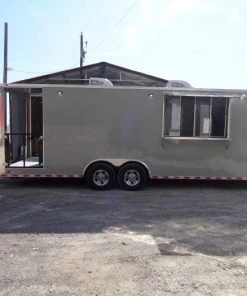 8.5' x 26' Dove Grey Flat Nose Concession Food Trailer 29 8.5' x 26' Dove Grey Flat Nose Concession Food Trailer -Cheap Concession Trailers Shop dsc00930 2 1