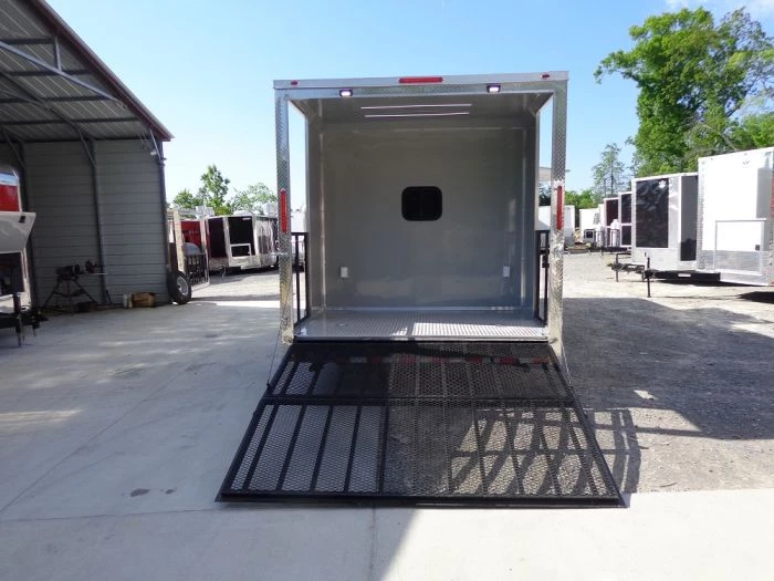 8.5' x 26' Dove Grey Flat Nose Concession Food Trailer 7 8.5' x 26' Dove Grey Flat Nose Concession Food Trailer - Image 7