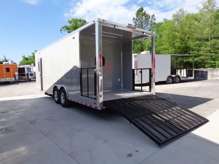 8.5' x 26' Dove Grey Flat Nose Concession Food Trailer 20 8.5' x 26' Dove Grey Flat Nose Concession Food Trailer - Image 20