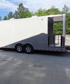 8.5' x 26' Dove Grey Flat Nose Concession Food Trailer 41 8.5' x 26' Dove Grey Flat Nose Concession Food Trailer -Cheap Concession Trailers Shop dsc00934 2 1