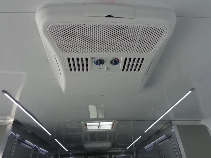 8.5' x 26' Dove Grey Flat Nose Concession Food Trailer 4 8.5' x 26' Dove Grey Flat Nose Concession Food Trailer - Image 4