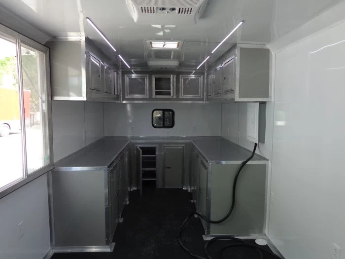 8.5' x 26' Dove Grey Flat Nose Concession Food Trailer 8 8.5' x 26' Dove Grey Flat Nose Concession Food Trailer - Image 8