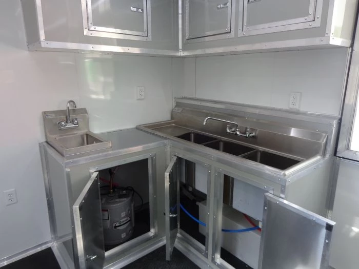 8.5' x 26' Dove Grey Flat Nose Concession Food Trailer 10 8.5' x 26' Dove Grey Flat Nose Concession Food Trailer - Image 10