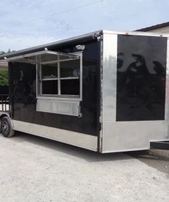 8.5' x 24' Black Porch Style Concession Food Trailer With Appliances -Cheap Concession Trailers Shop dsc01020 2 1