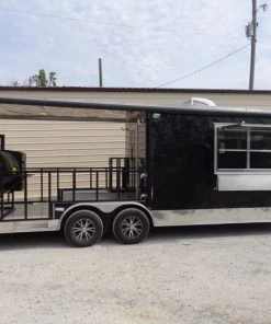 8.5' x 24' Black Porch Style Concession Food Trailer With Appliances -Cheap Concession Trailers Shop dsc01021 4 1
