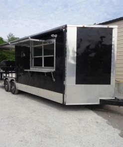 8.5' x 24' Black Porch Style Concession Food Trailer With Appliances -Cheap Concession Trailers Shop dsc01038 3 1