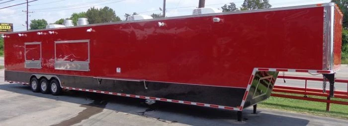 Concession Trailer 8.5'x53' Gooseneck BBQ Catering Food Smoker Event (Red) 91 Concession Trailer 8.5'x53' Gooseneck BBQ Catering Food Smoker Event (Red) - Image 91