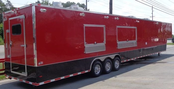 Concession Trailer 8.5'x53' Gooseneck BBQ Catering Food Smoker Event (Red) 96 Concession Trailer 8.5'x53' Gooseneck BBQ Catering Food Smoker Event (Red) - Image 96