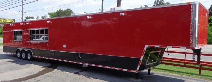 Concession Trailer 8.5'x53' Gooseneck BBQ Catering Food Smoker Event (Red) 84 Concession Trailer 8.5'x53' Gooseneck BBQ Catering Food Smoker Event (Red) - Image 84