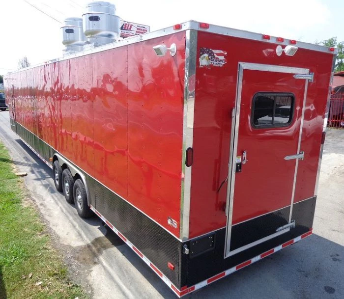 Concession Trailer 8.5'x53' Gooseneck BBQ Catering Food Smoker Event (Red) 37 Concession Trailer 8.5'x53' Gooseneck BBQ Catering Food Smoker Event (Red) - Image 37