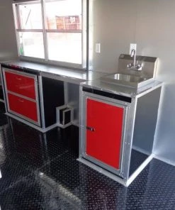 Concession Trailer 8.5'x53' Gooseneck BBQ Catering Food Smoker Event (Red) 153 Concession Trailer 8.5'x53' Gooseneck BBQ Catering Food Smoker Event (Red) -Cheap Concession Trailers Shop dsc01060 3