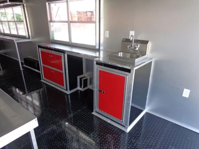 Concession Trailer 8.5'x53' Gooseneck BBQ Catering Food Smoker Event (Red) 57 Concession Trailer 8.5'x53' Gooseneck BBQ Catering Food Smoker Event (Red) - Image 57