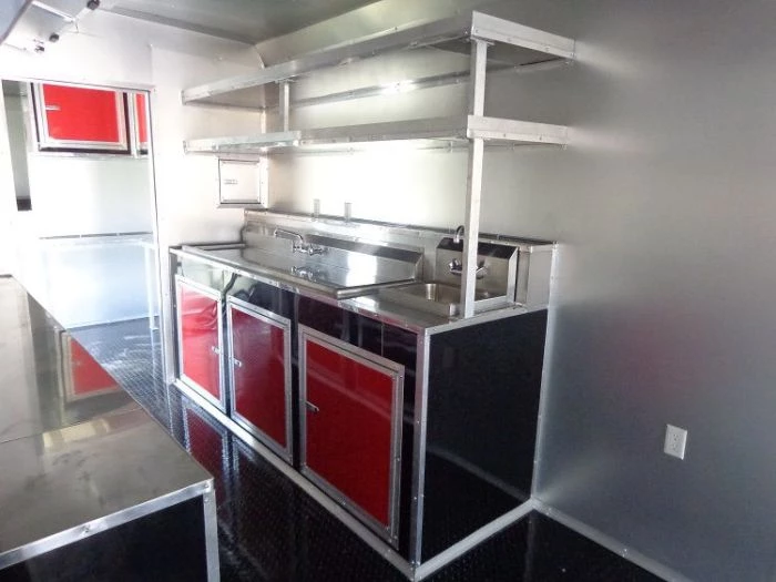 Concession Trailer 8.5'x53' Gooseneck BBQ Catering Food Smoker Event (Red) 46 Concession Trailer 8.5'x53' Gooseneck BBQ Catering Food Smoker Event (Red) - Image 46