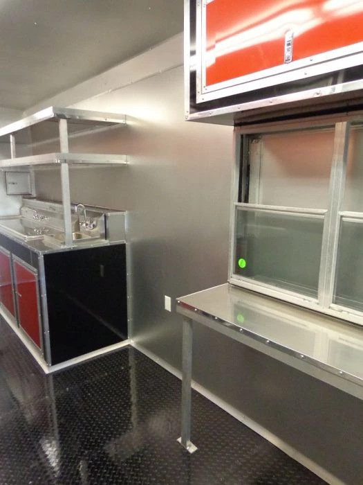 Concession Trailer 8.5'x53' Gooseneck BBQ Catering Food Smoker Event (Red) 29 Concession Trailer 8.5'x53' Gooseneck BBQ Catering Food Smoker Event (Red) - Image 29